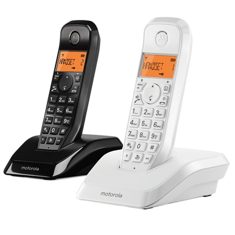 MOTOROLA S1202 Telefono DECT DUO Blanco / Negro MOTOROLA S1202 Telefono DECT DUO Blanco / Negro