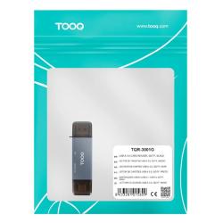 Tooq TQR-3001G Lector USB3.0 (USB-C+USB-A) SD/TF