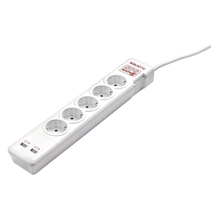 Salicru SPS SAFE 5+ Regleta con Protección 5 Tomas Salicru SPS SAFE 5+ Regleta con Protección 5 Tomas