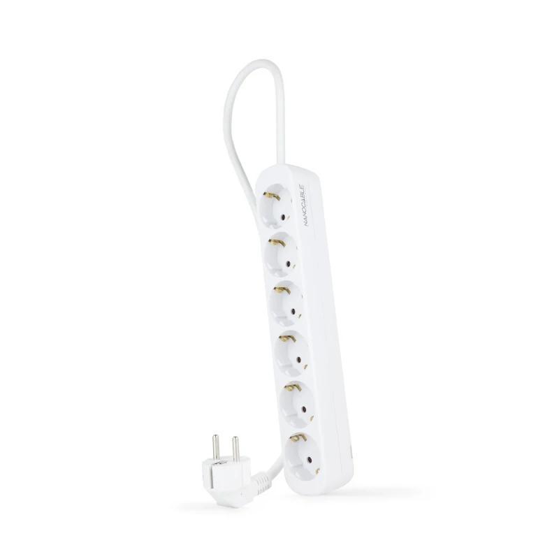 Nanocable Regleta de Enchufes 6 Tomas 1.4 m Blanco Nanocable Regleta de Enchufes 6 Tomas 1.4 m Blanco