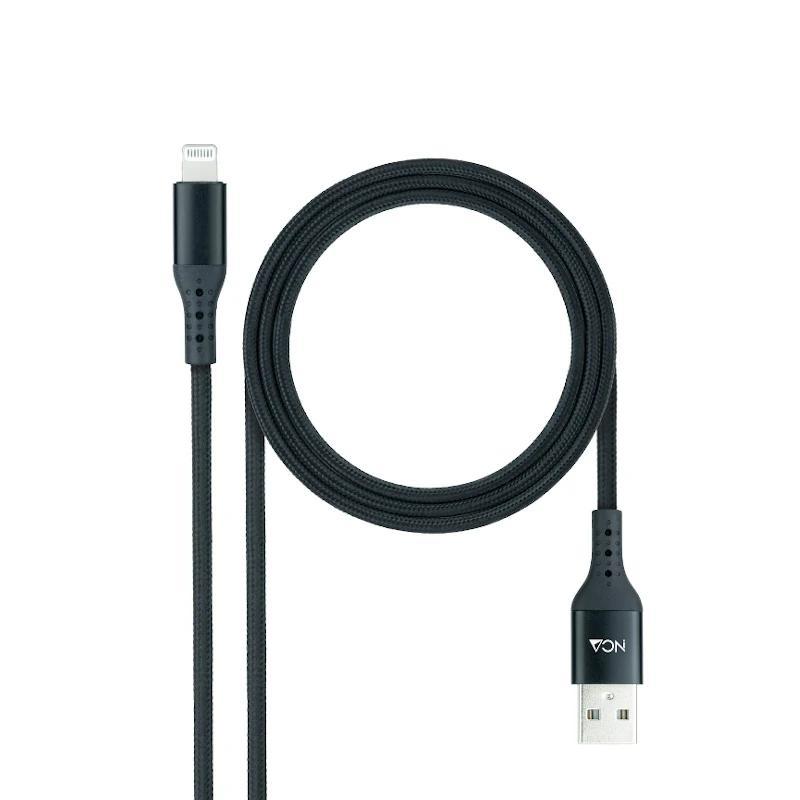 Nanocable Cable Lightining-USB A/M, Negro, 1 M Nanocable Cable Lightining-USB A/M, Negro, 1 M
