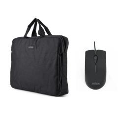 NILOX Maletín 15.6"Negro+Ratón USB 1000dpi