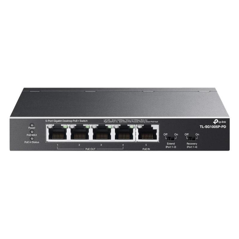 TP-Link TL-SG1005P-PD Switch 1xPoE++ In 4xPoE+ Out TP-Link TL-SG1005P-PD Switch 1xPoE++ In 4xPoE+ Out
