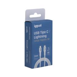 iggual cable USB-C/Lightning 100 cm blanco Q3.0 3A