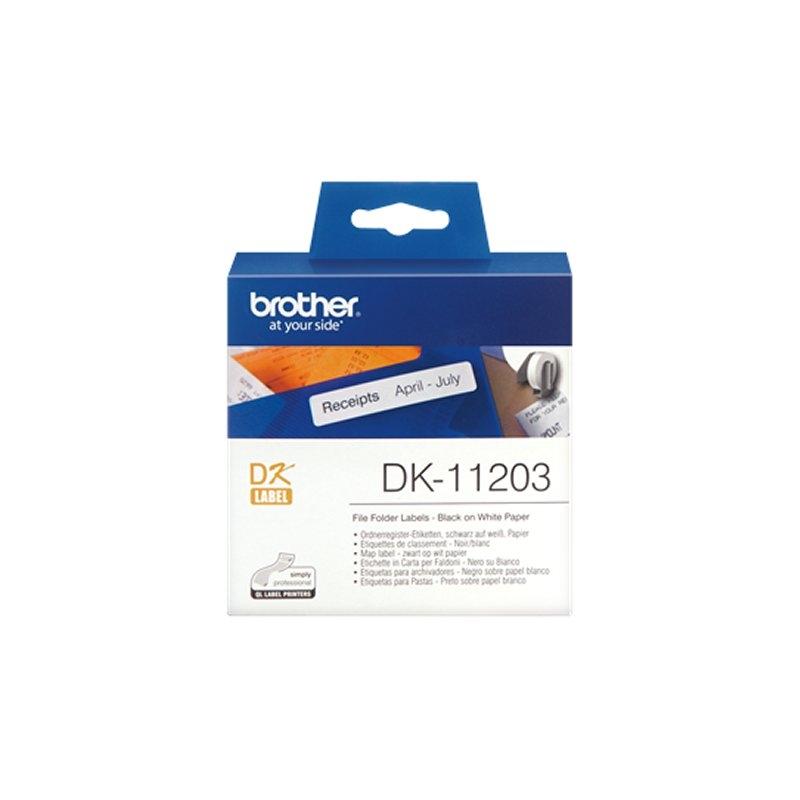Brother Etiquetas DK11203 Carpetas 17x87 mm 300 ud Brother Etiquetas DK11203 Carpetas 17x87 mm 300 ud