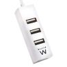 EWENT EW1122 MINI-HUB USB 4 PUERTOS BLANCO