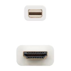 Nanocable Cable Conversor Mini DP/ HDMI 2 M Blanco
