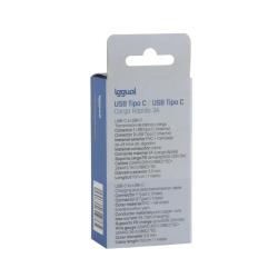 iggual Cable USB-C a tipo C 60W 3A 100 cm trenzado