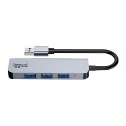 iggual Hub USB-A 3.0 x 4 puertos USB-A 3.0