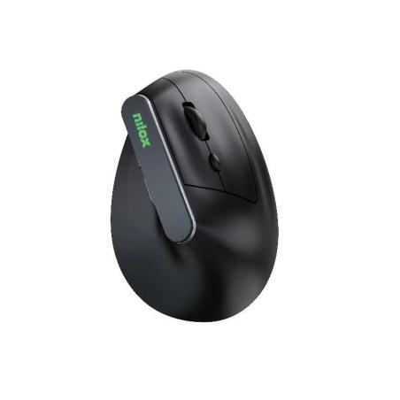 Nilox Ratón Wir Vertical Rec. Silen 1600 DPI Negro