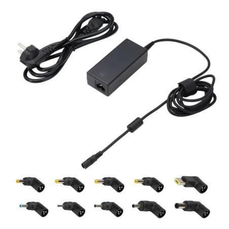 EWENT Cargador Auto. Univer Notebook 65W 10 Puntas