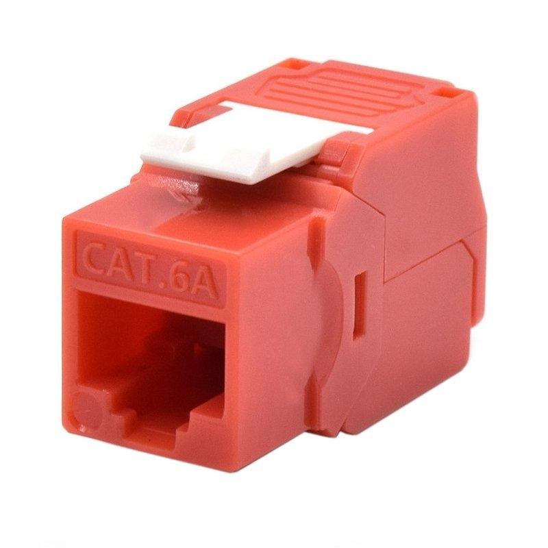 WP Keystone Cat. 6a UTP RJ45/Hembra Rojo WP Keystone Cat. 6a UTP RJ45/Hembra Rojo
