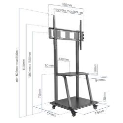 iggual GOLIAT Soporte TV con ruedas 37"-100" 150kg