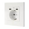 Nanocable Base Pared toma SCHUKO 2USB Max .2.4A