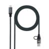 Nanocable Cable USB3.2 100W USB-C+A/USB-C 2 M
