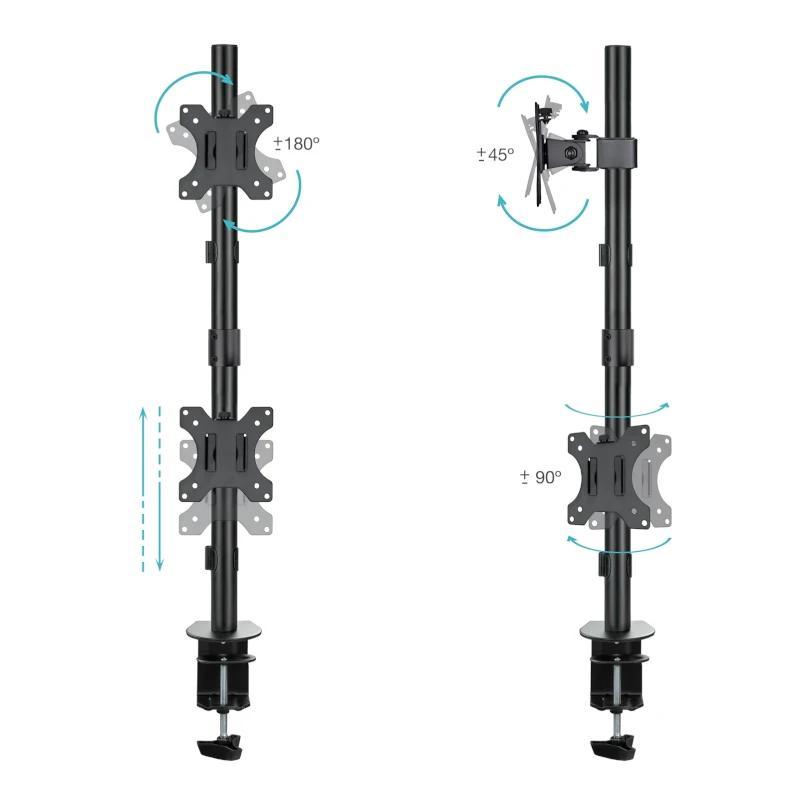 Tooq DB1233TNV-B Soporte mesa 2 brazos vertical