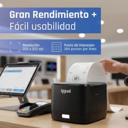 iggual Impresora térmica tickets TP EASY 58 USB+RJ