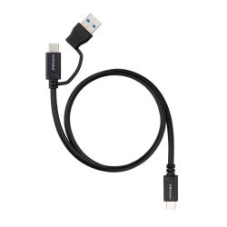 Nanocable Cable USB-C+USB-A/USB-C 3.2 GEN2 0.5M