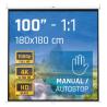 iggual Pantalla manual 1:1 100" 180x180 cm
