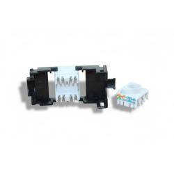 2LAN Conector RJ45 CAT.6 UTP Hembra TOOLESS 180º.