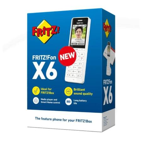 FRITZ!Fon X6 Teléfono Inalámbrico Blanco 300 m