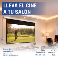 iggual Pantalla eléctrica 16:9 92" 203x114 cm