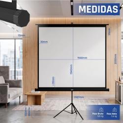 iggual Pantalla 112" 200x200 cm 1:1 trípode+bolsa
