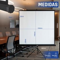 iggual Pantalla 100" 180x180 cm 1:1 trípode+bolsa