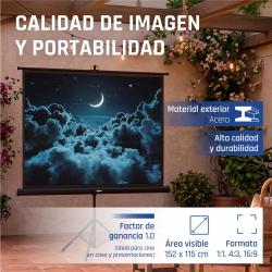 iggual Pantalla 72" 152x115 cm 4:3 trípode+bolsa