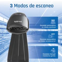iggual Lector código barras 2D USB botón soporte