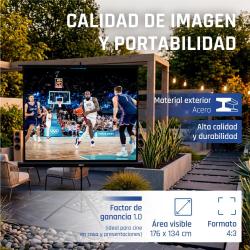iggual Pantalla 84" 176x134 cm 4:3 trípode+bolsa