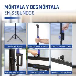 iggual Pantalla 84" 176x134 cm 4:3 trípode+bolsa