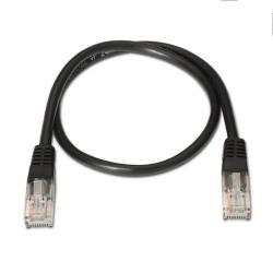 Aisens Latiguillo RJ45 CAT.6 UTP AWG24 negro 1.0m