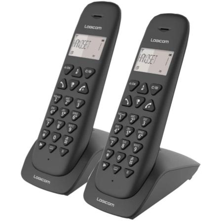 Logicom Telefono DECT Vega 250 Negro Duo