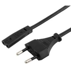 Gembird Cable Alimentación Euro 2pin C7 1.8M Negro