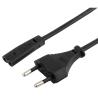 Gembird Cable Alimentación Euro 2pin C7 1.8M Negro