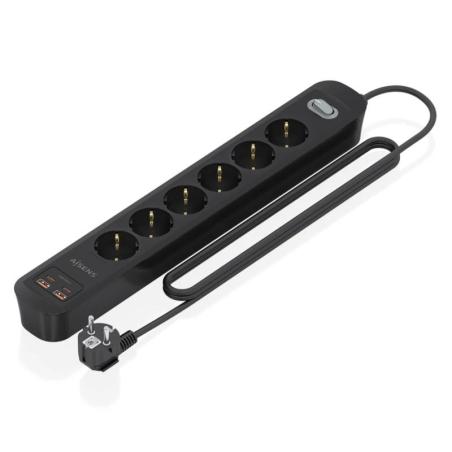 Aisens Regleta 6 tomas interruptor PD 2xUSBC 2xUSB