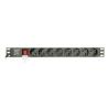 Gembird PDU 8 tomas Schuko1U, 10A,enchufe C14 3 m