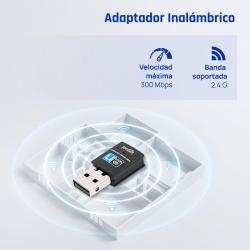 iggual Adaptador USB Wifi 300 Mbps mono 2.4GHz