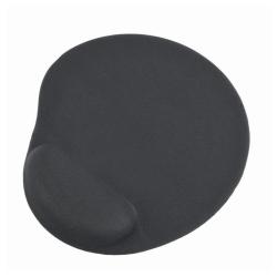 GEMBIRD Alfombrilla de gel con reposamuñecas Negra