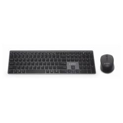 Gembird Kit Teclado+Ratón Inalámbr. Pro Slim Negro