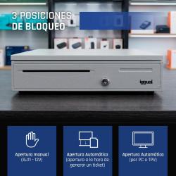 iggual Cajón Portamonedas IRON-50W 42cm 5+8 blanco