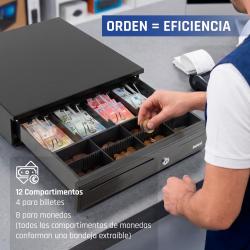 iggual Cajón portamonedas IRON-20 42cm 4+8 negro