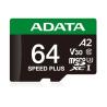 ADATA Speed Plus microSDXC UHS-I 64GB U3 V30 A2