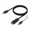 Aisens Conversor Activo HDMI A/M DP V1.2/M 1.8m