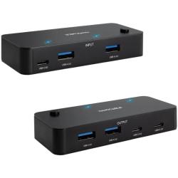 Nanocable Switch 2xUSB3.0+USB-C 5V A 2xUSB-A3.0