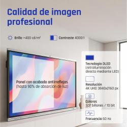 iggual Pantalla interactiva 4K ORCHID 75" Webcam