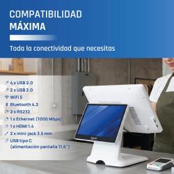 iggual TPV dual 15,6+11,6 i5 8350U 8+256G W11 Blan