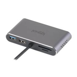 iggual Hub C 8 en 1 2xHDMI 2xUSB 2xSD RJ45 PD100W