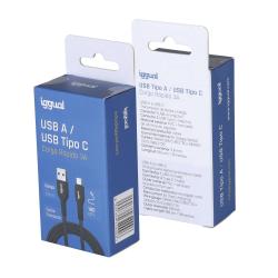 iggual Cable USB-A a tipo C 3A 180 cm trenzado
